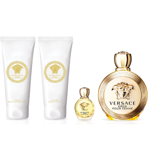 Versace Eros Pour Femme eau de parfum 4PC (100ml+5ml+lotion+bath&showergel)